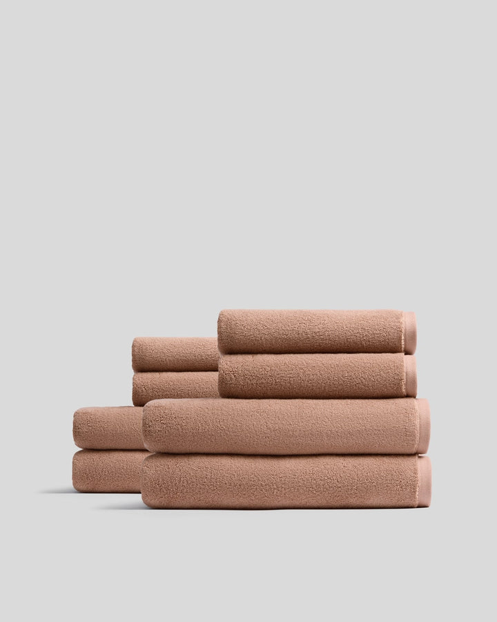4+4 Organic Plush Bath Bundle - Adobe