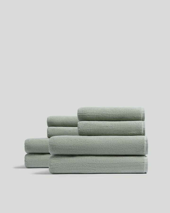 4+4 Soft Rib Bath Bundle - Sage