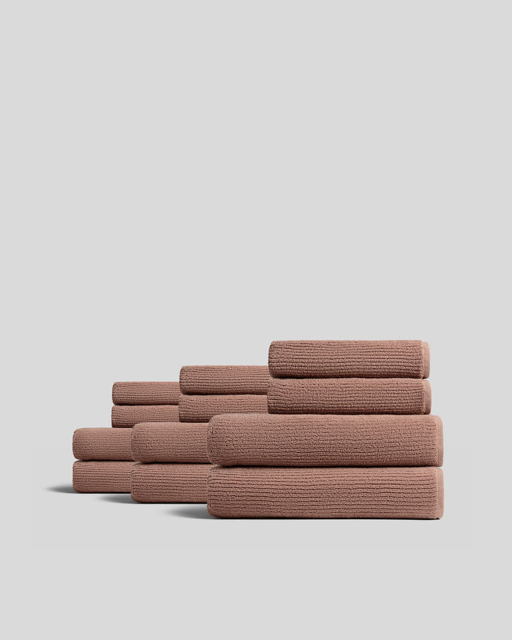 6+6 Soft Rib Bath Bundle - Adobe