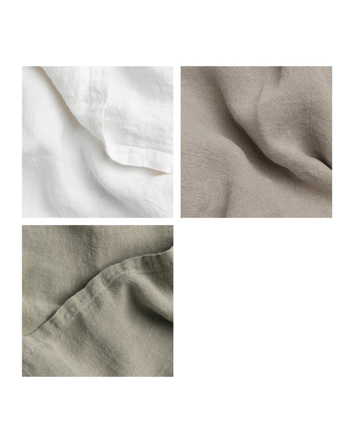 Vintage Linen Fabric Swatch (Moss)