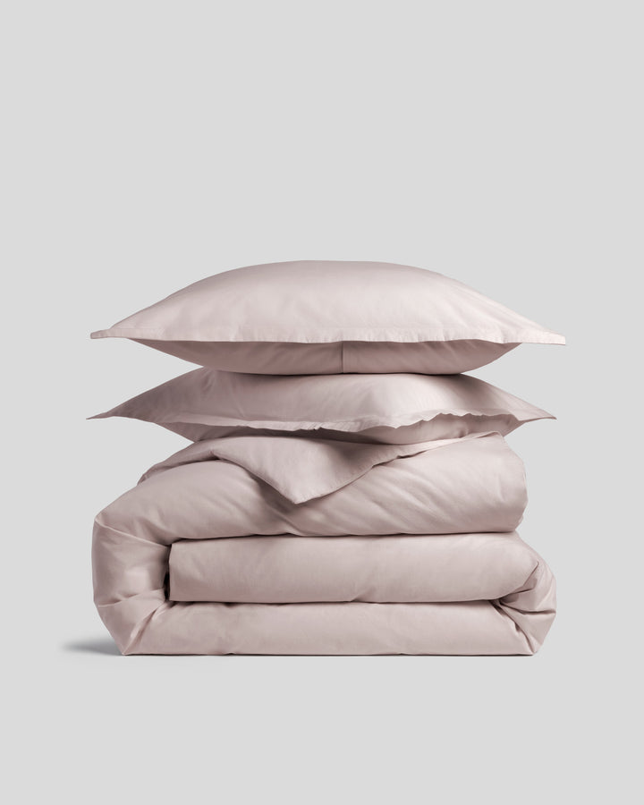 Brushed Cotton Duvet Cover Set - Blush K/CK