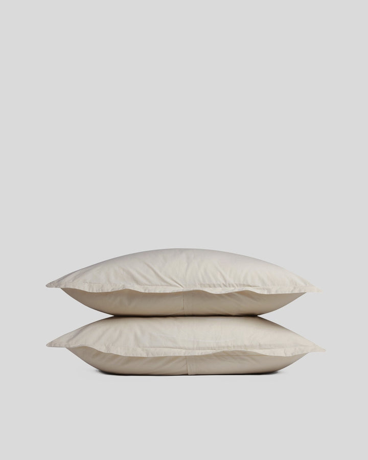 Brushed Cotton Sham Set (Bone)