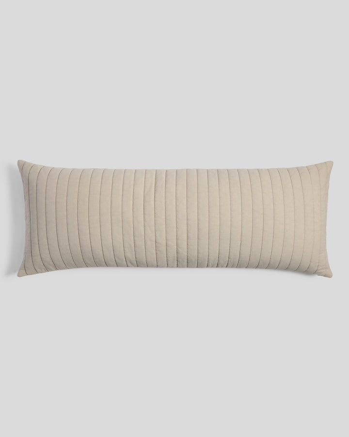 Garment Dyed Channel Body Pillow Cover - FINAL SALE (Bone)