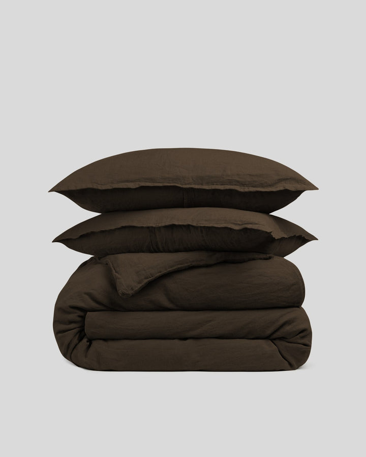 Linen Duvet Cover Set - Java K/CK