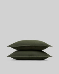 Linen Sham Set (Evergreen)