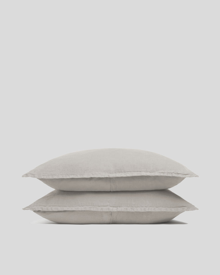 Linen Sham Set (Dove)