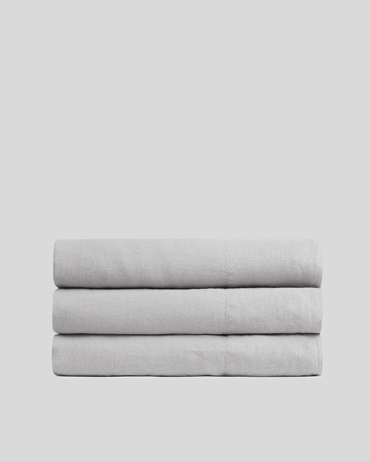 Linen Top Sheet - Fog - FINAL SALE
