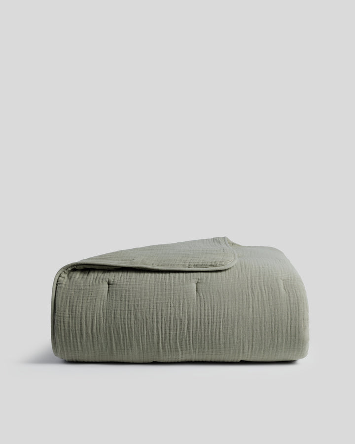Organic Cloud Cotton Quilt (Moss)