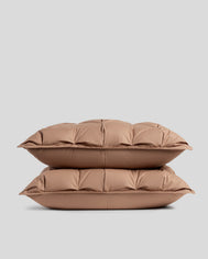Organic Cotton Puff Shams (Adobe)