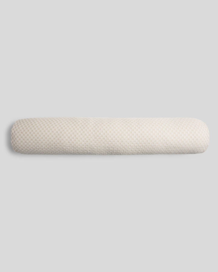 Organic Keys Jacquard Bolster Pillow Cover - FINAL SALE (Bone and Cream)