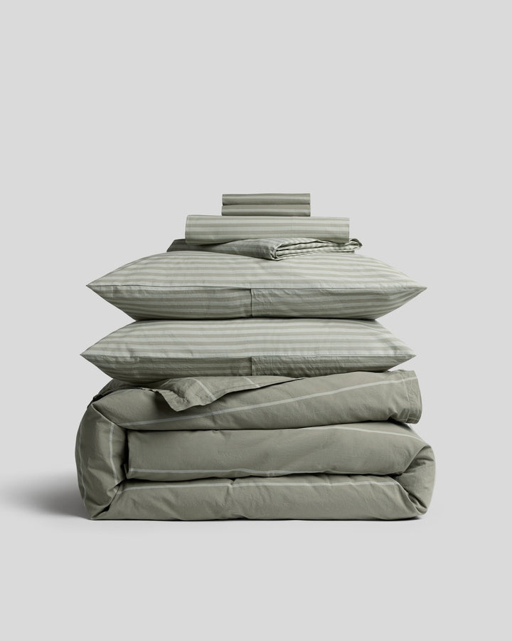 Percale Bundle - Moss Stripe F/Q