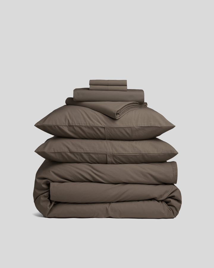 Percale Bundle - Warm Grey K/CK