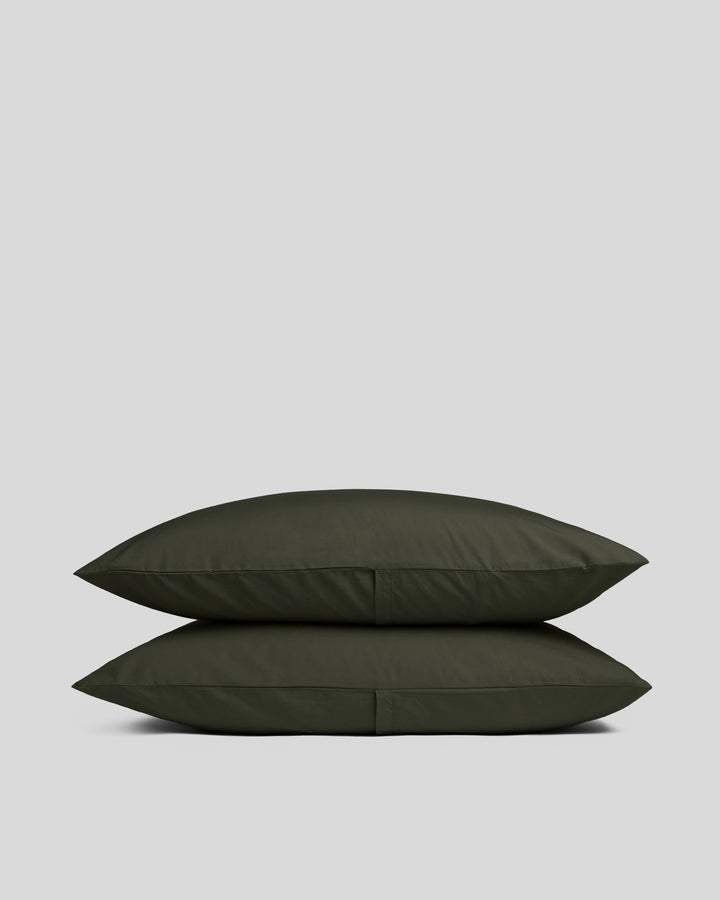 Percale Pillowcase Set (Evergreen)