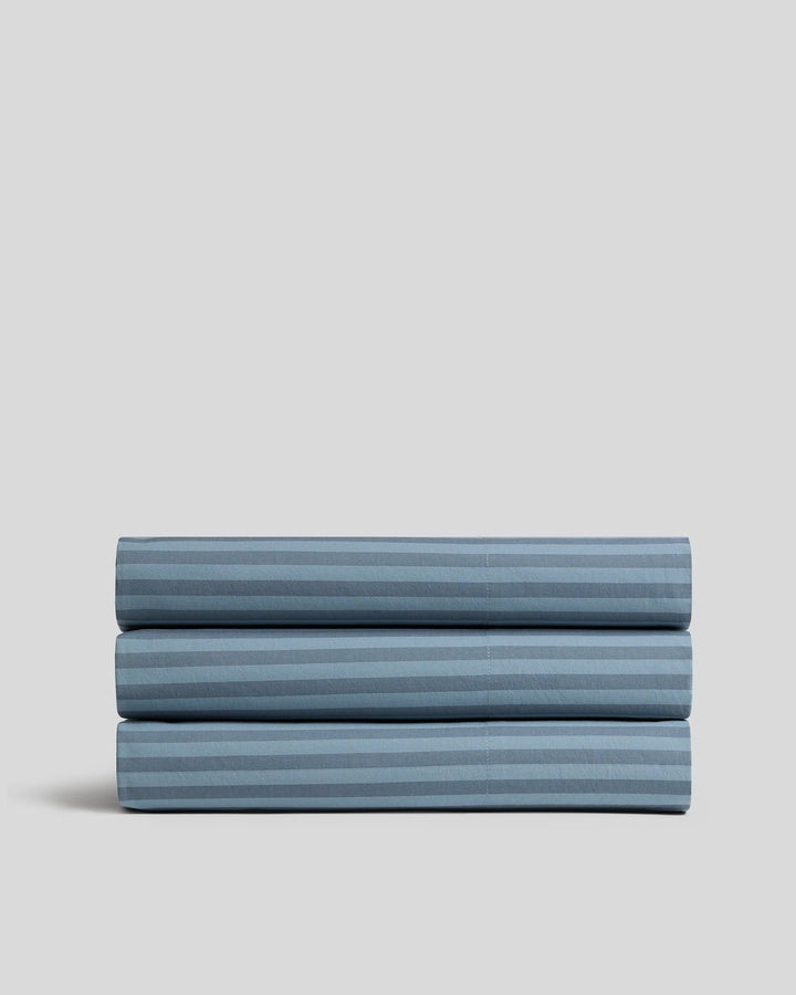 Percale Top Sheet (Dusk Stripe)