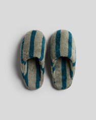 Terry Stripe Slippers - FINAL SALE (Moss and Peacock)
